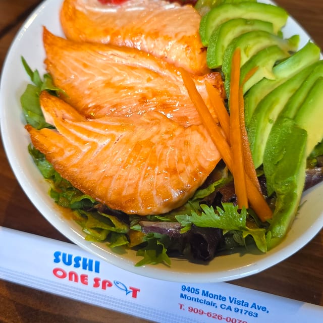 Grilled Salmon Salad.