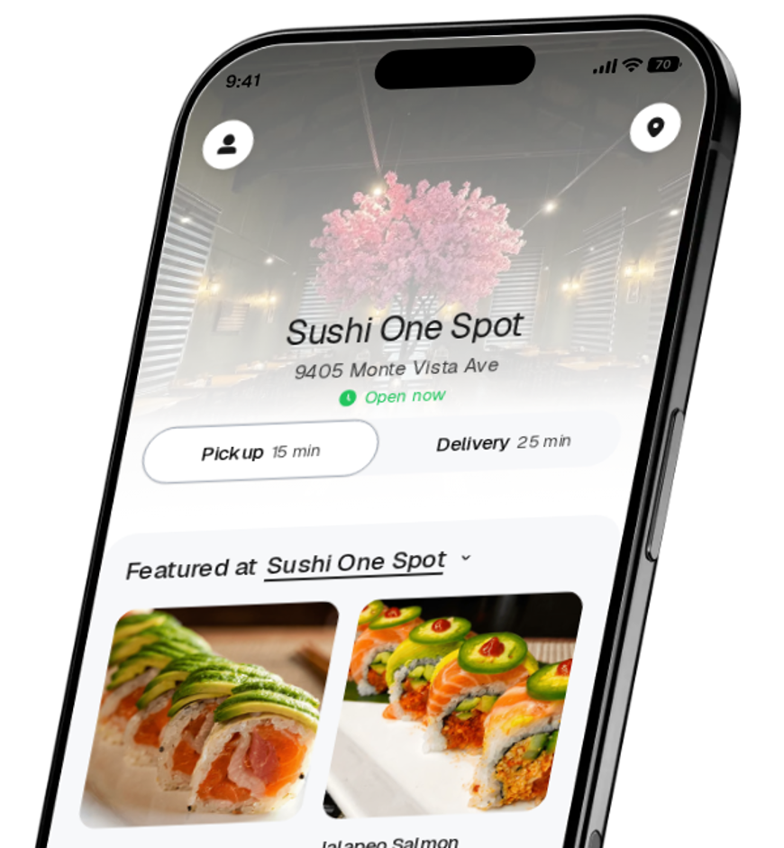 Sushi One Spot app preview