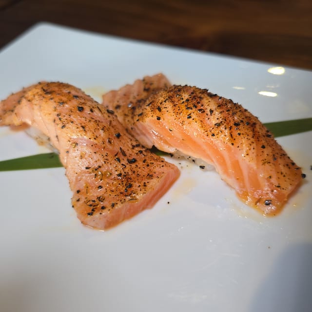 Cajun Salmon Sushi.